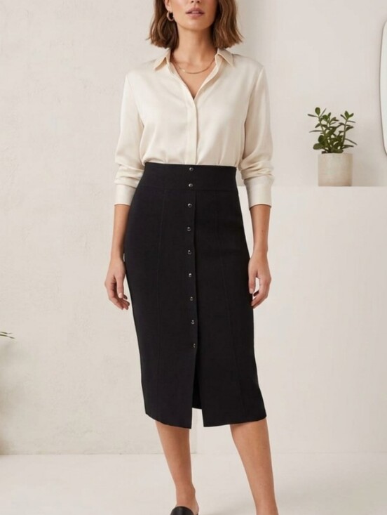 White House Black Market Dresses & Skirts - White House Black Market Black High-Waist Pencil Skirt Size L